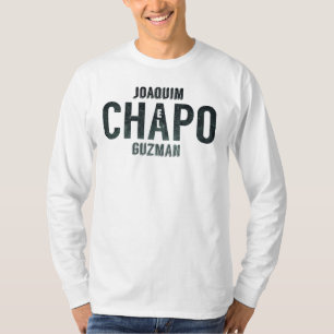 Camiseta Capa longa dos homens do EL Chapo Guzman de