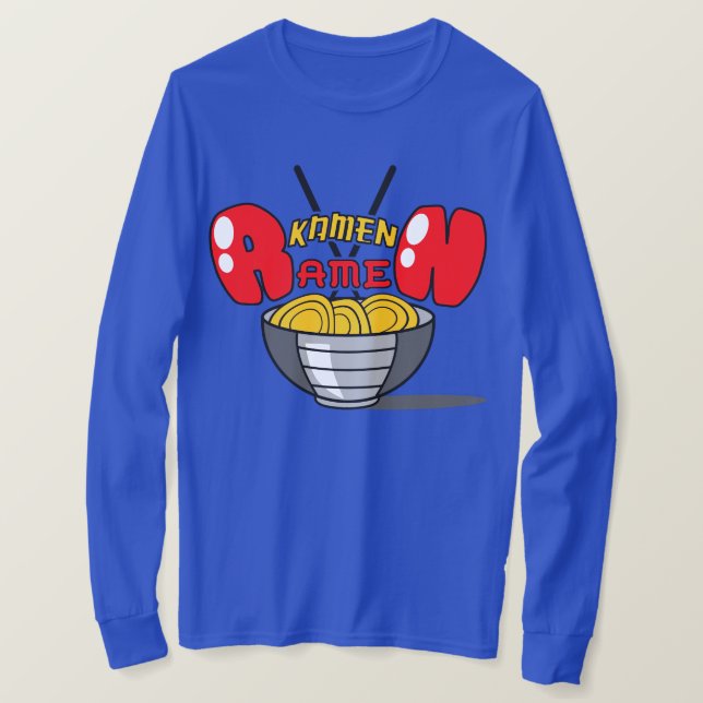 Camiseta Capa longa dos Ramen de Kamen (Frente do Design)