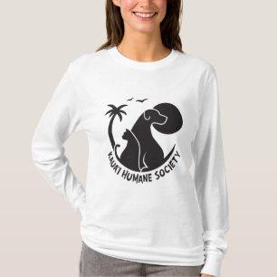 Camiseta Capa longa feminina com logotipo preto KHS