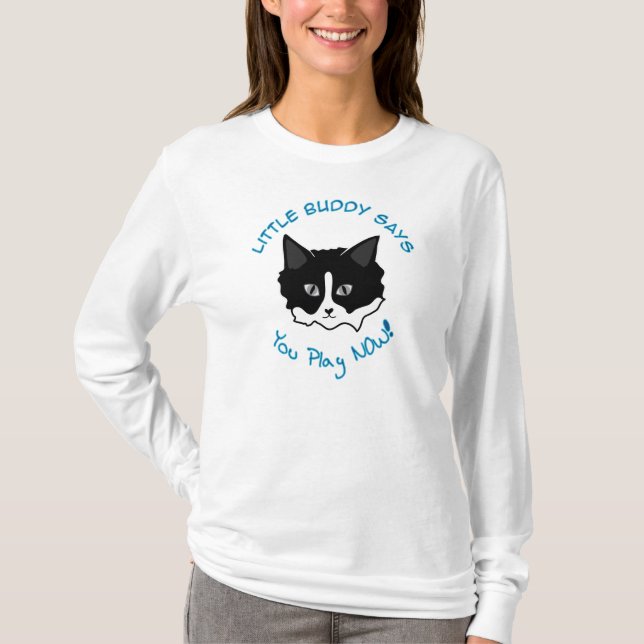 Camiseta Capa longa Hoody do amigo pequeno (Frente)