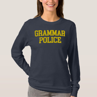 Camiseta Capa longa T da polícia da gramática