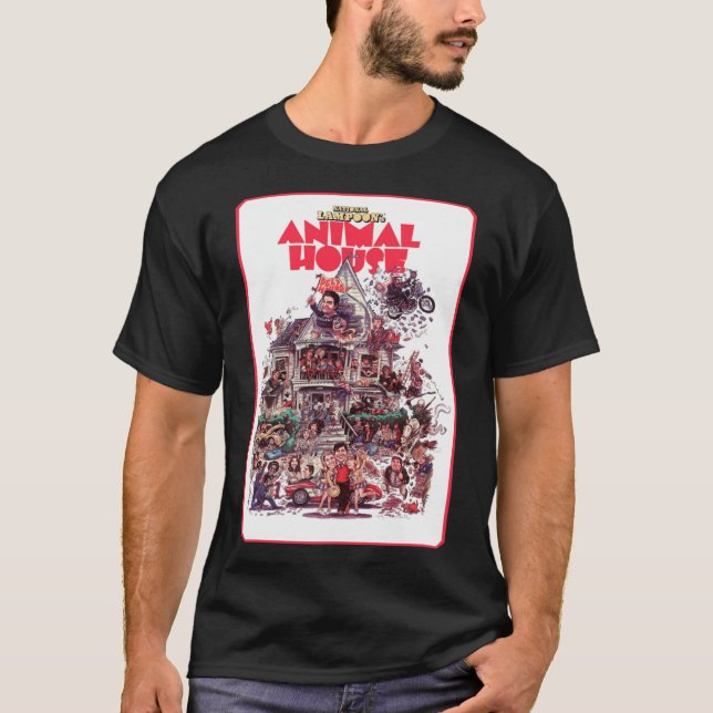 Camiseta Capa retrô da Casa dos Animais da National Lampoon (Frente)