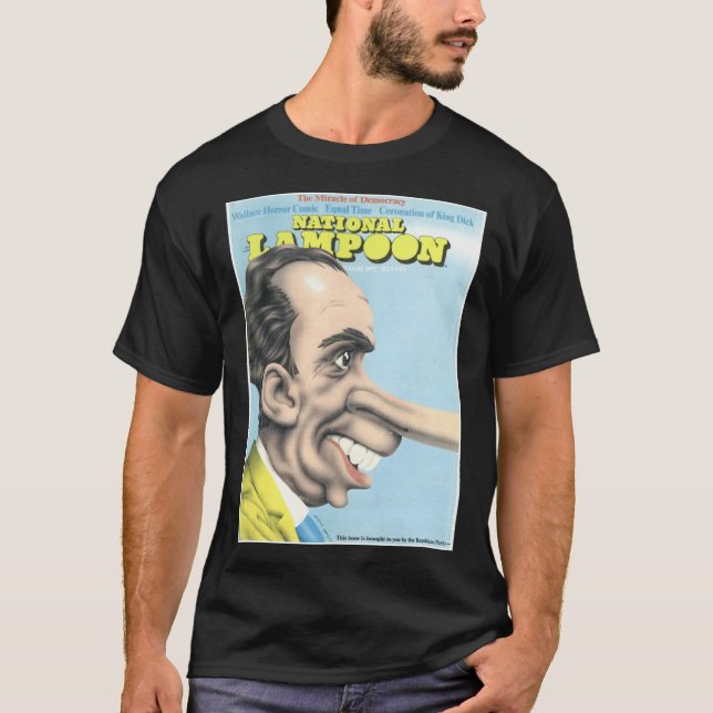Camiseta Capa retrô do National Lampoon's Miracle of Democr (Frente)
