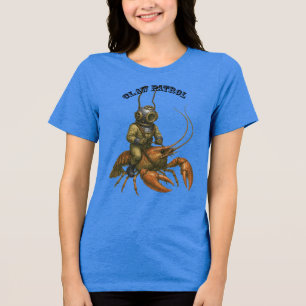 Camiseta Capacete Antigo do Mergulhador Montado em um Lagos