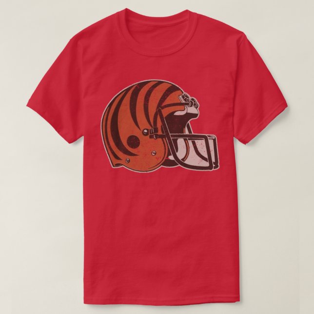 Camiseta Capacete Bengals dos anos 80 (Frente do Design)