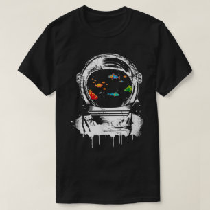 Camiseta Capacete de Astronauta Oceano Design Surrealista