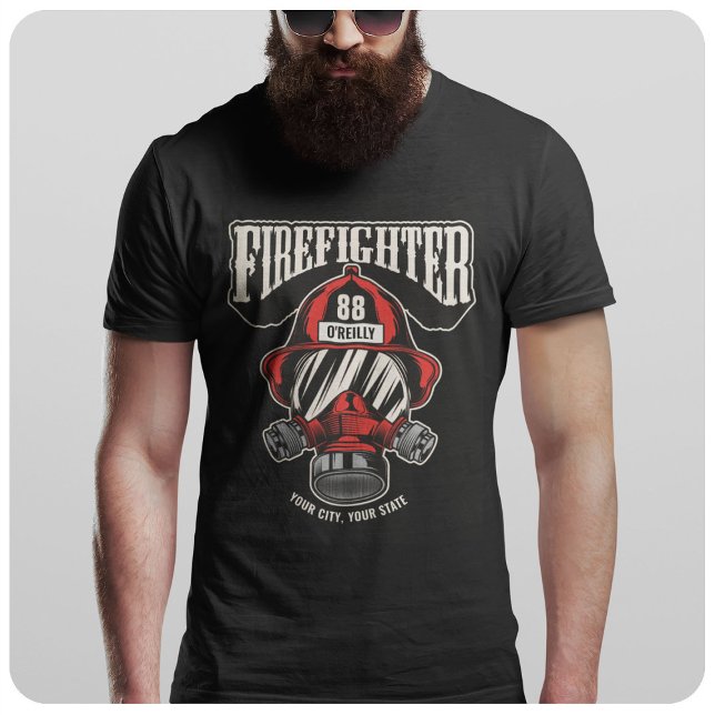 Camiseta Capacete de Bombeiros Personalizado (Criador carregado)