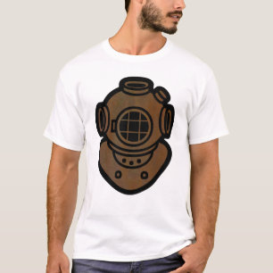 Camiseta Capacete de bronze do mergulho