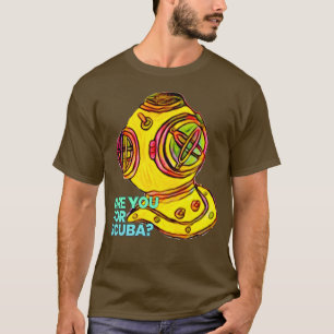 Camiseta Capacete de Disco Scuba Antiquado