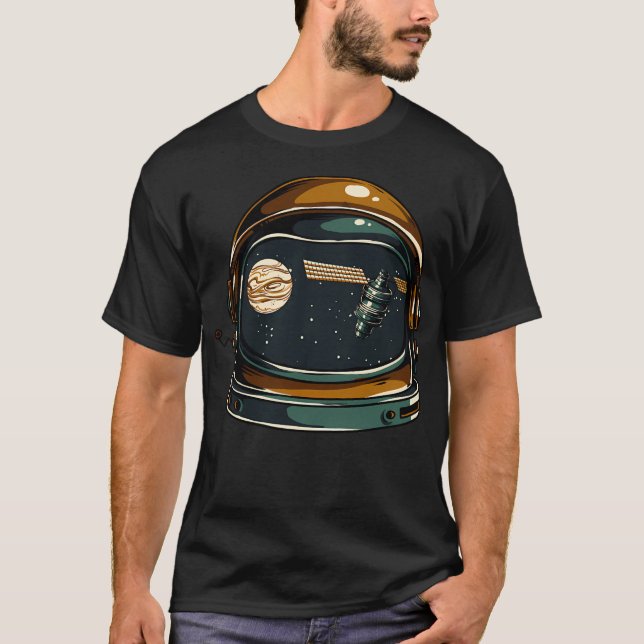Camiseta Capacete de Espaço Exterior - Tee (Frente)