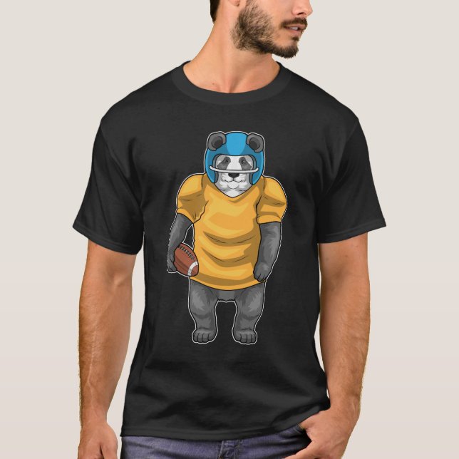 Camiseta Capacete de Futebol Americano Panda (Frente)