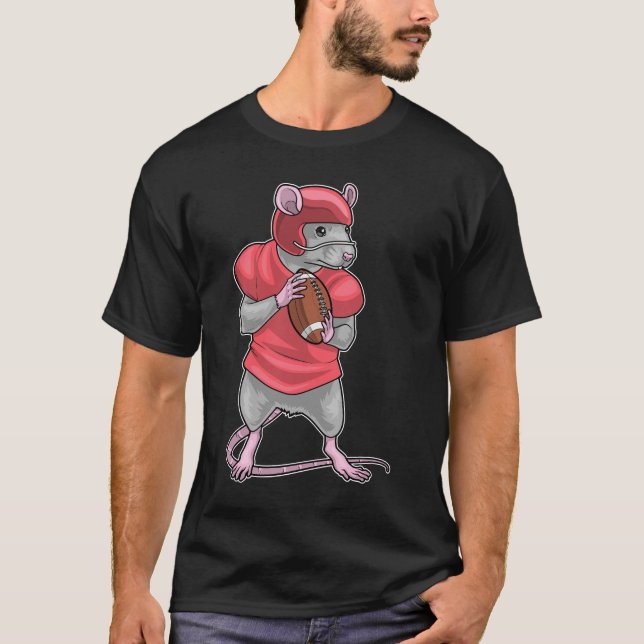 Camiseta Capacete de Futebol Americano Rat (Frente)
