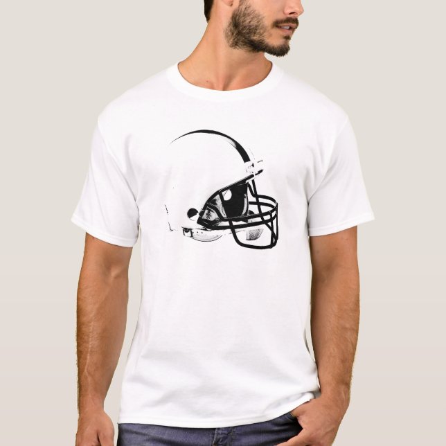Camiseta Capacete de futebol de pop Art (Frente)