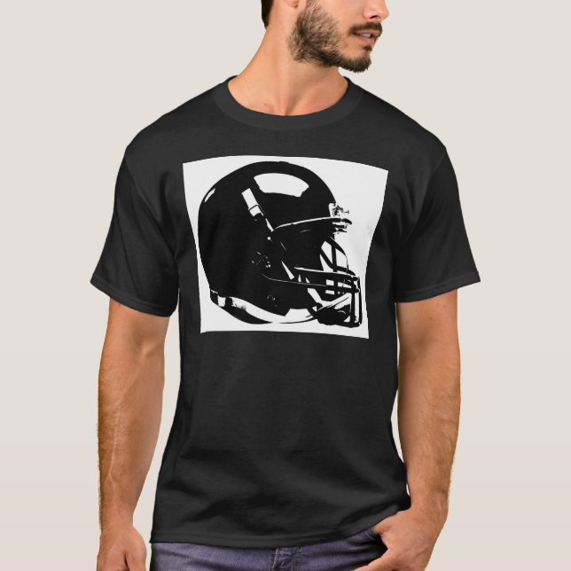 Camiseta Capacete de futebol de pop Art (Frente)