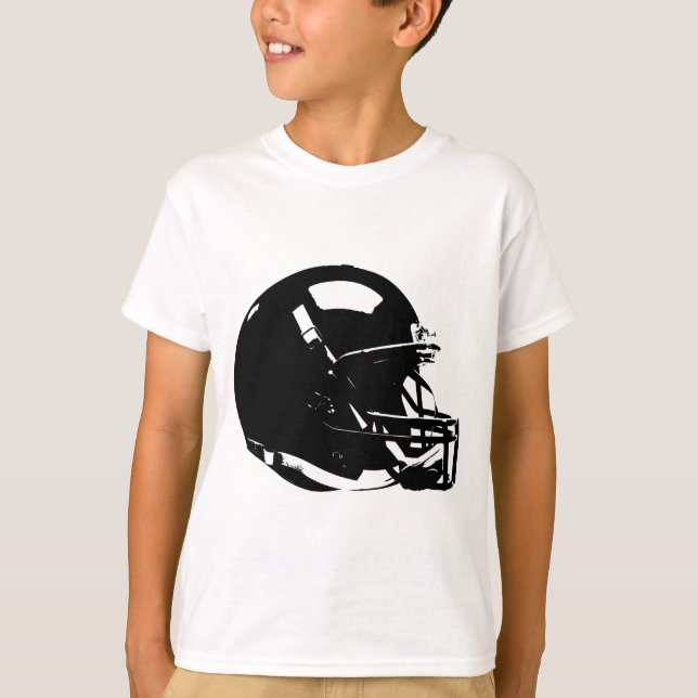 Camiseta Capacete de futebol de pop Art (Frente)