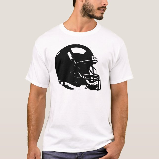 Camiseta Capacete de futebol de pop Art (Frente)
