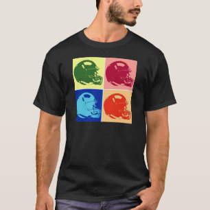 Camiseta Capacete de futebol de Pop de quatro cores