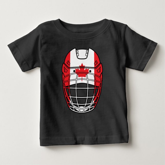 Camiseta Capacete de Hóquei no Gelo - Canadá (Frente)