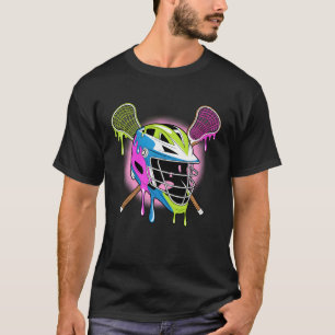 Camiseta Capacete de Lacrosse Drip com Paus Cruzados Cool L