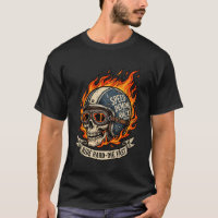 Capacete de Motoqueiro Caveira Flamejante Speed De