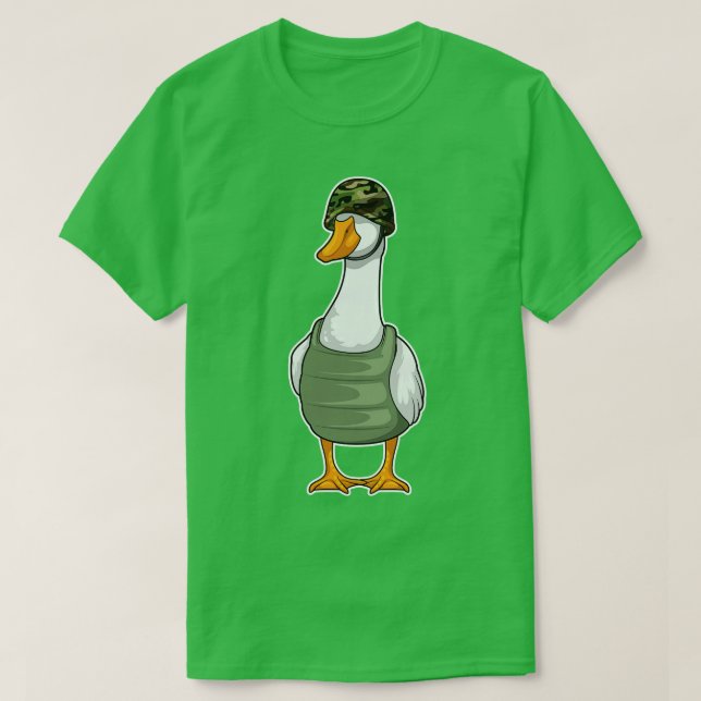 Camiseta Capacete de Soldado Pato (Frente do Design)