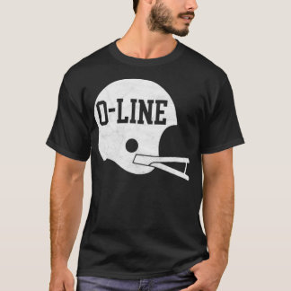 Camiseta Capacete de Vintagem Simples do OLine para Lineme
