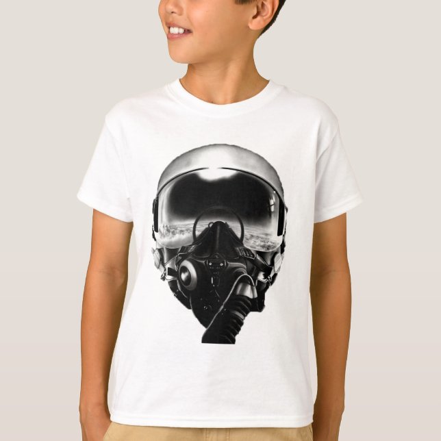 Camiseta Capacete do piloto de combate (Frente)