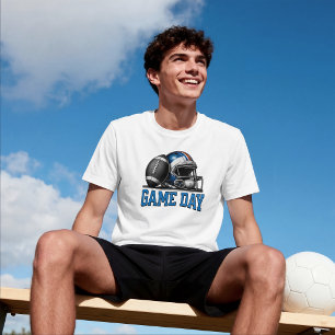 Camiseta Capacete e Bola de Futebol Americano Dia de Jogo