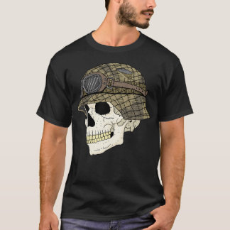 Camiseta Capacete E Caveira Alemães De Stahlhelm.