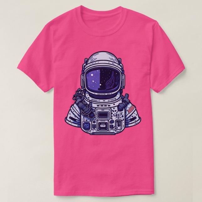 Camiseta capacete espacial (Frente do Design)