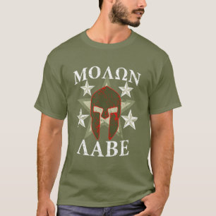 Camiseta Capacete espartano das ESTRELAS de Molon Labe 5 do