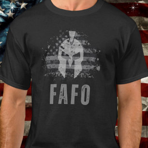 Camiseta Capacete Espartano FAFO Bandeira Americana Patriot