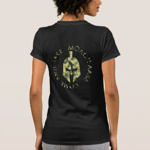 Camiseta Capacete Espartano Molon Labe Camuflagem Militar