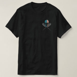 Camiseta Capacetes de lacrosse e palitos
