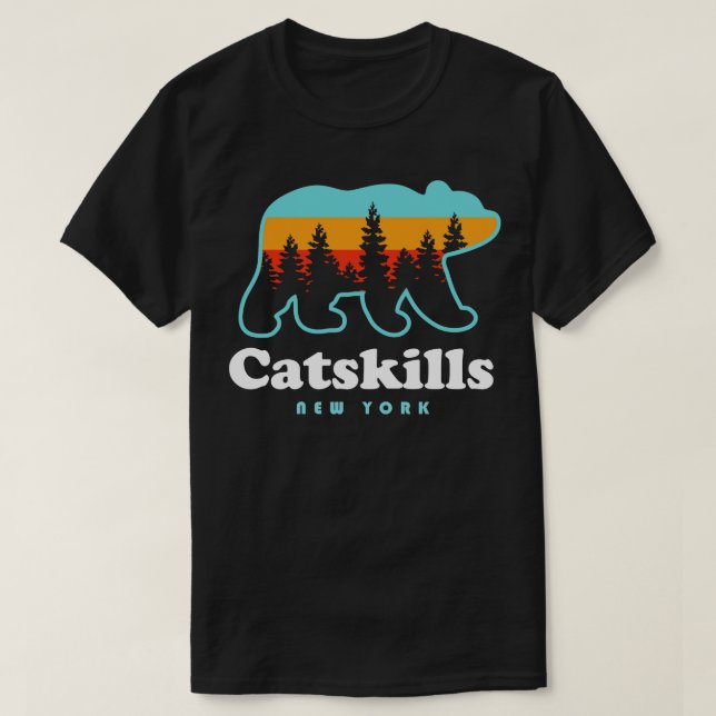 Camiseta Capacidades NY Bear Camping Montanhas Hipercalinas (Frente do Design)