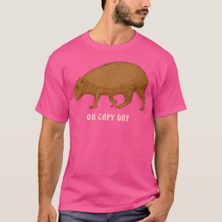 Camiseta Capacita Dia Selvagem Rodent Animal Happy Day Capy