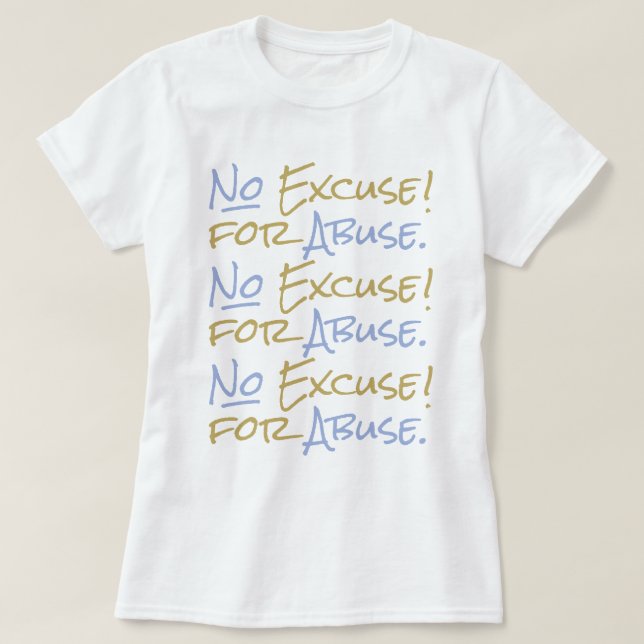 Camiseta Capacitação de Sobreviventes sem Desculpas para Ab (Frente do Design)
