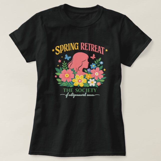 Camiseta Capacitando Mulheres Empreendedoras Design Floral (Frente do Design)