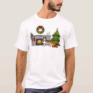 Camiseta Capacitar Cachorro De Sheepdog Shetland Numa Sala