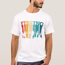 Camiseta Capas de pesca com Cores