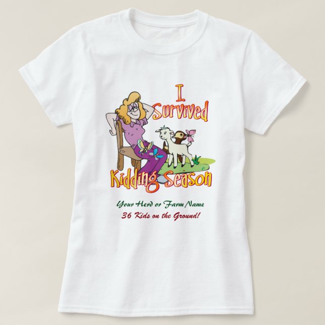 Camiseta CAPAS | I Survived Kidding Season by GetYerGoat (Frente do Design)