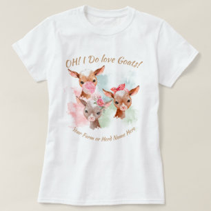 Camiseta CAPAS  O TEXTO Boho Adorável Caprinos