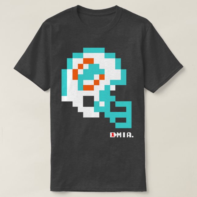 Camiseta Capato de Capacete de Golfinhos Tecmo Bowl (Frente do Design)