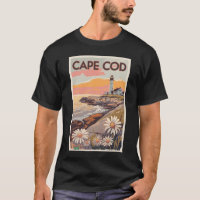 Cape Cod Massachusetts Arte de Viagem Pintura Retr