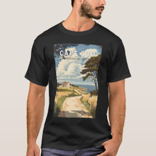 Camiseta Cape Cod Massachusetts Viagem Art Vintage