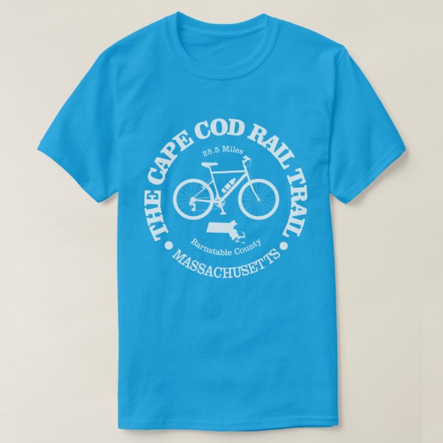 Camiseta Cape Cod Rail Trail (cycling) (Frente do Design)