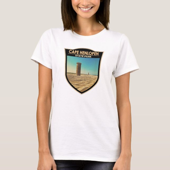 Camiseta Cape Henlopen State Park Delaware Watercolor (Frente)