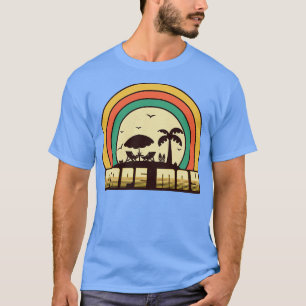 Camiseta Cape May Beach Vintage Retro Sunset Estilo