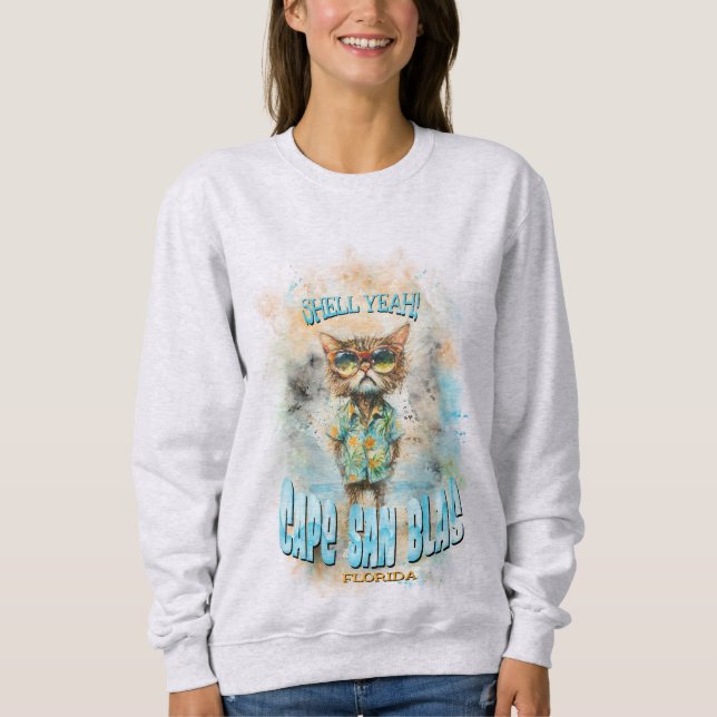 Camiseta Cape San Blas Florida Beach Cat (Frente)
