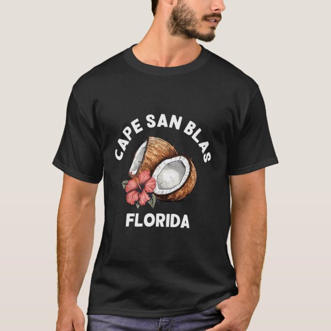 Camiseta Cape San Blas Florida Coconut Tropical Beach (Frente)